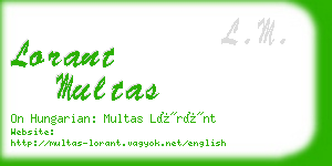 lorant multas business card